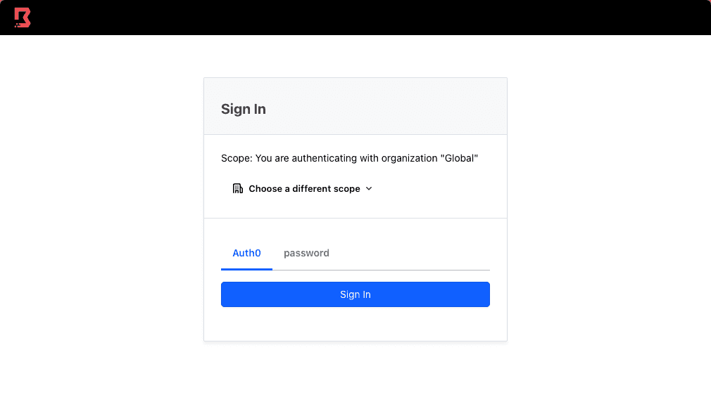 Admin Console Auth0